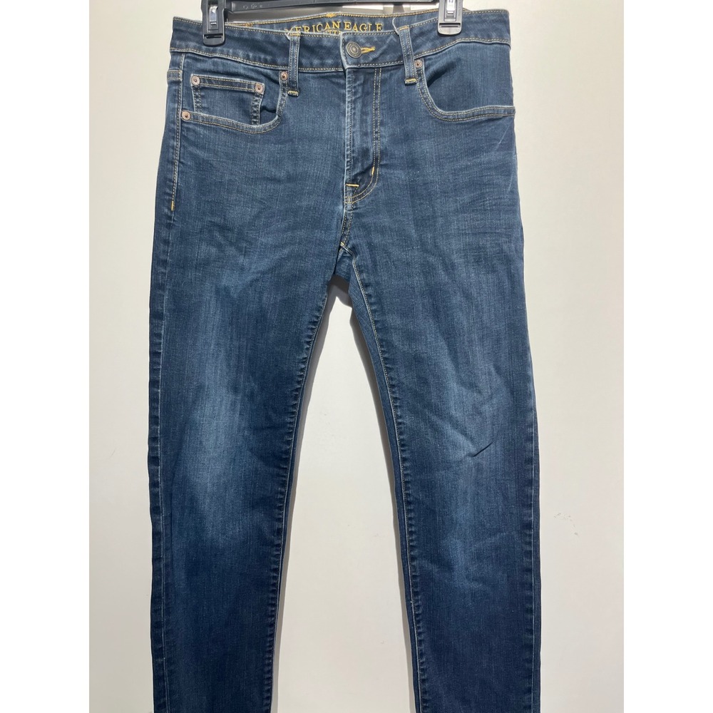 American Eagle Mens Extreme Flex Slim Medium Wash Blue Denim Jeans Pants 31x32
